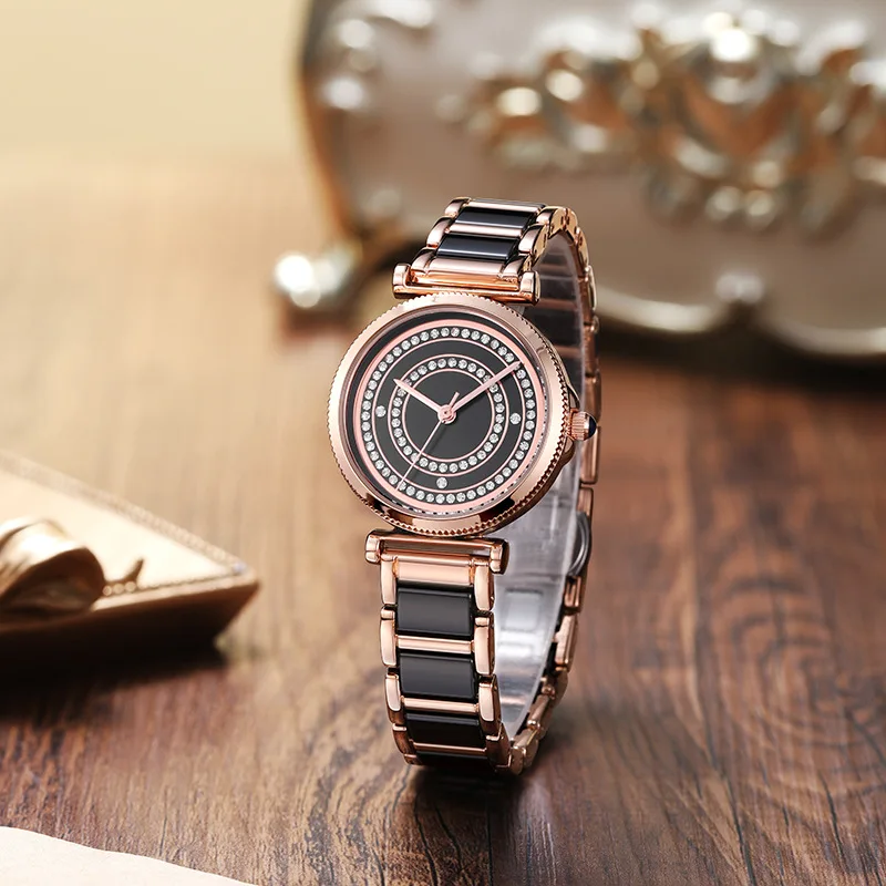 New Automatic Luxury Fashion Ceramic Girls Watch Classic Niche Trend Gift Waterproof Quartz Watch
