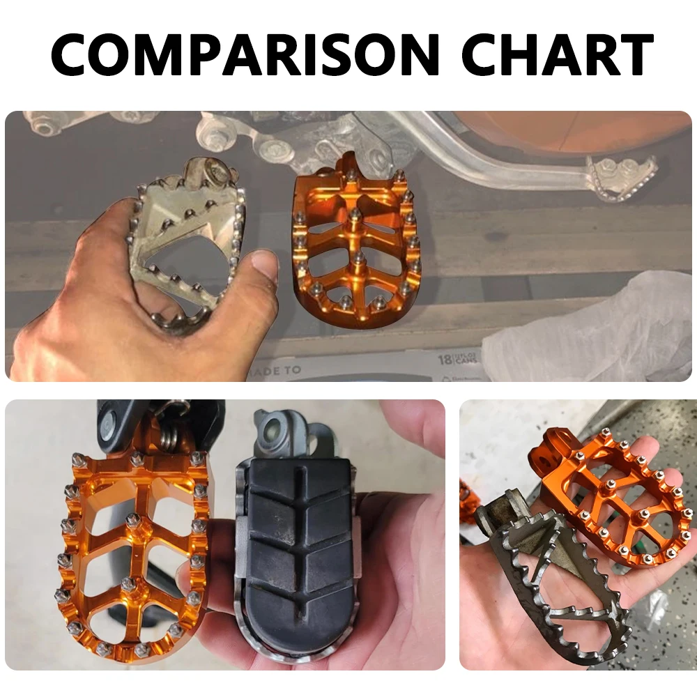 Reposapiés para motocicleta, estriberas para KTM SX, SXF, EXC, EXCF, XCF, XCW, XCFW, 65, 85, 125, 150, 250, 300, 350, 400, 450, 530, ADVENTURE