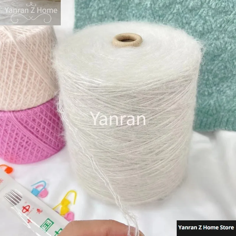 Pure White Thread Sweater Medium Coarse Yarn Woven Thread Mohair 6 Wool Scarf Thread Hand Knitted Wool Yarn Thread