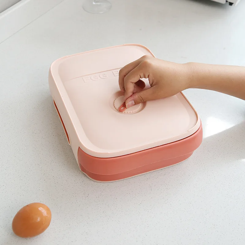 Drawer Type Egg Storage Box Dumpling Box Refrigerator Large Capacity Egg Fresh Keeping Box Holder Household Food Storage Kitchen