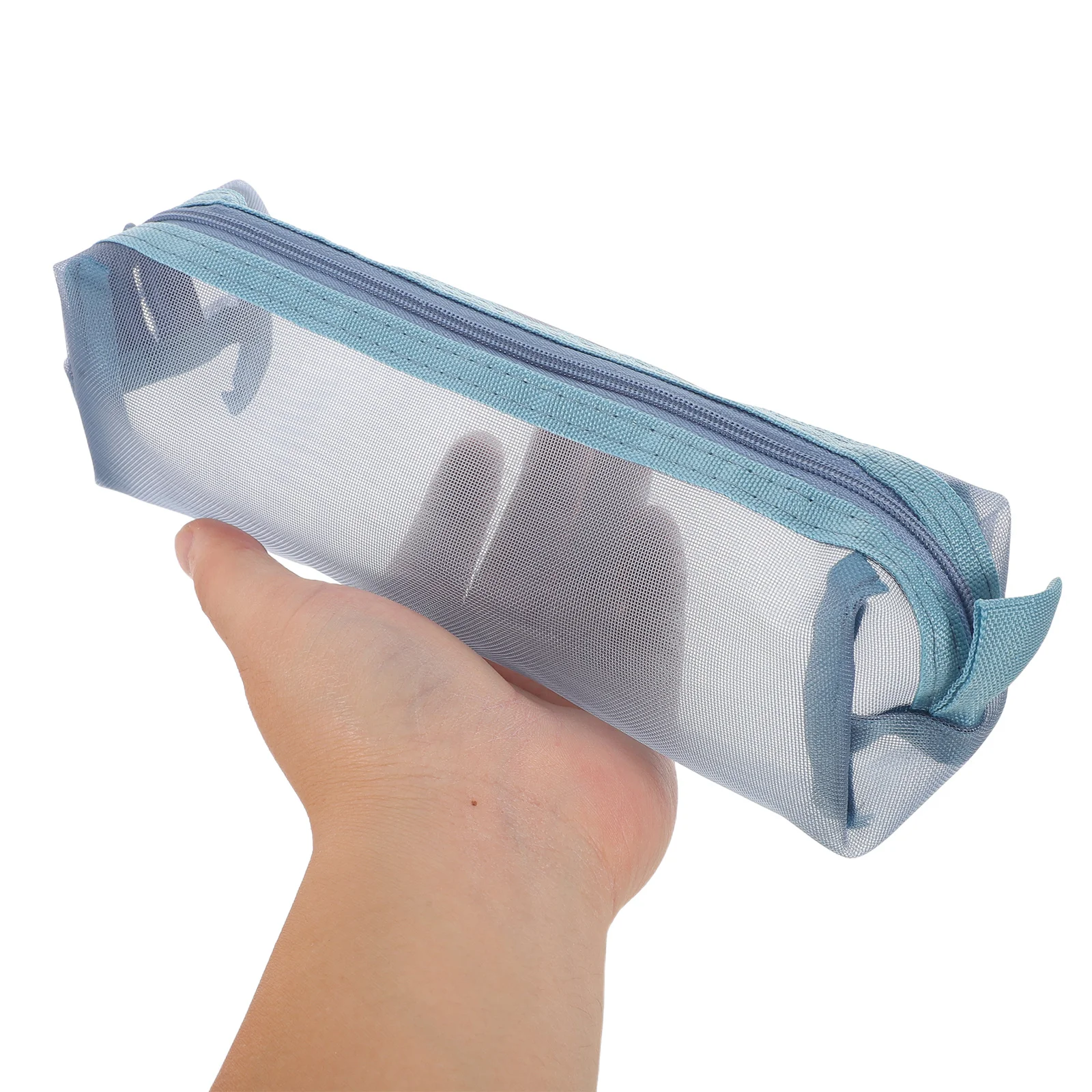 

4pcs Mesh Makeup Bags: Multi-Color Transparent Travel Organizer For Cosmetics Lipstick Nail Tools Lightweight Durable Pencil