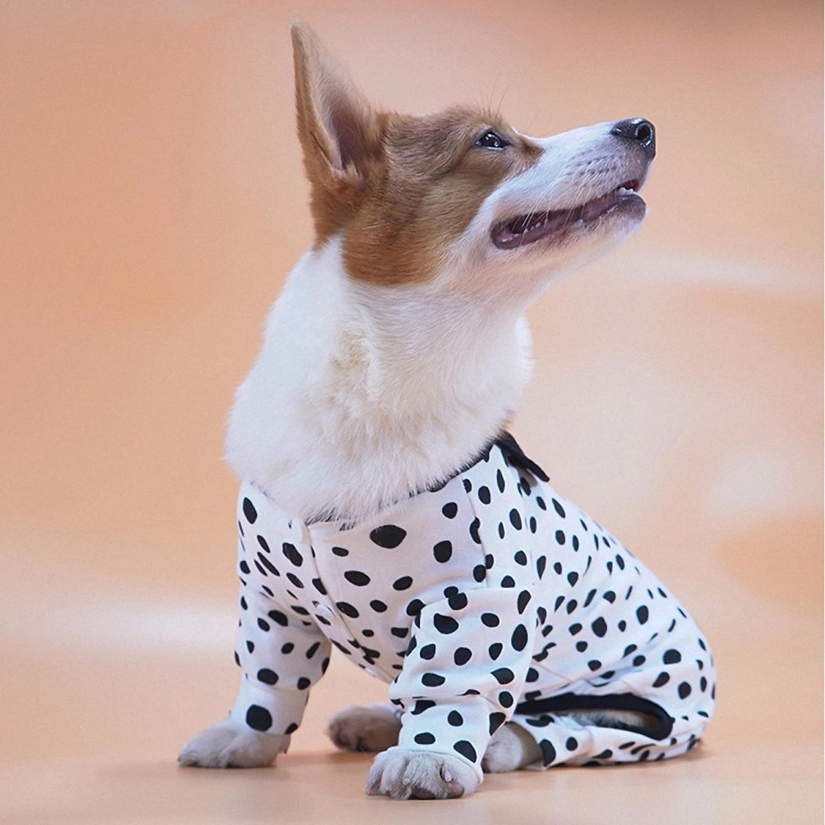 

1pc Pet Pajamas Middle-Small Size Dog Clothes Black White Simple Style Home Wear Costume For Holiday Party Photo Shoots
