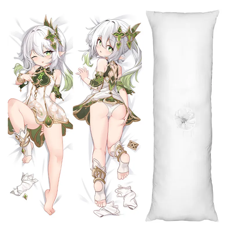 

50X150cm Mid Hole Nahida Waifu Pillow Anime Dakimakura with Hole For Onahole Genshin Fate Rem Yor Dakimakura Adult Body Pillows