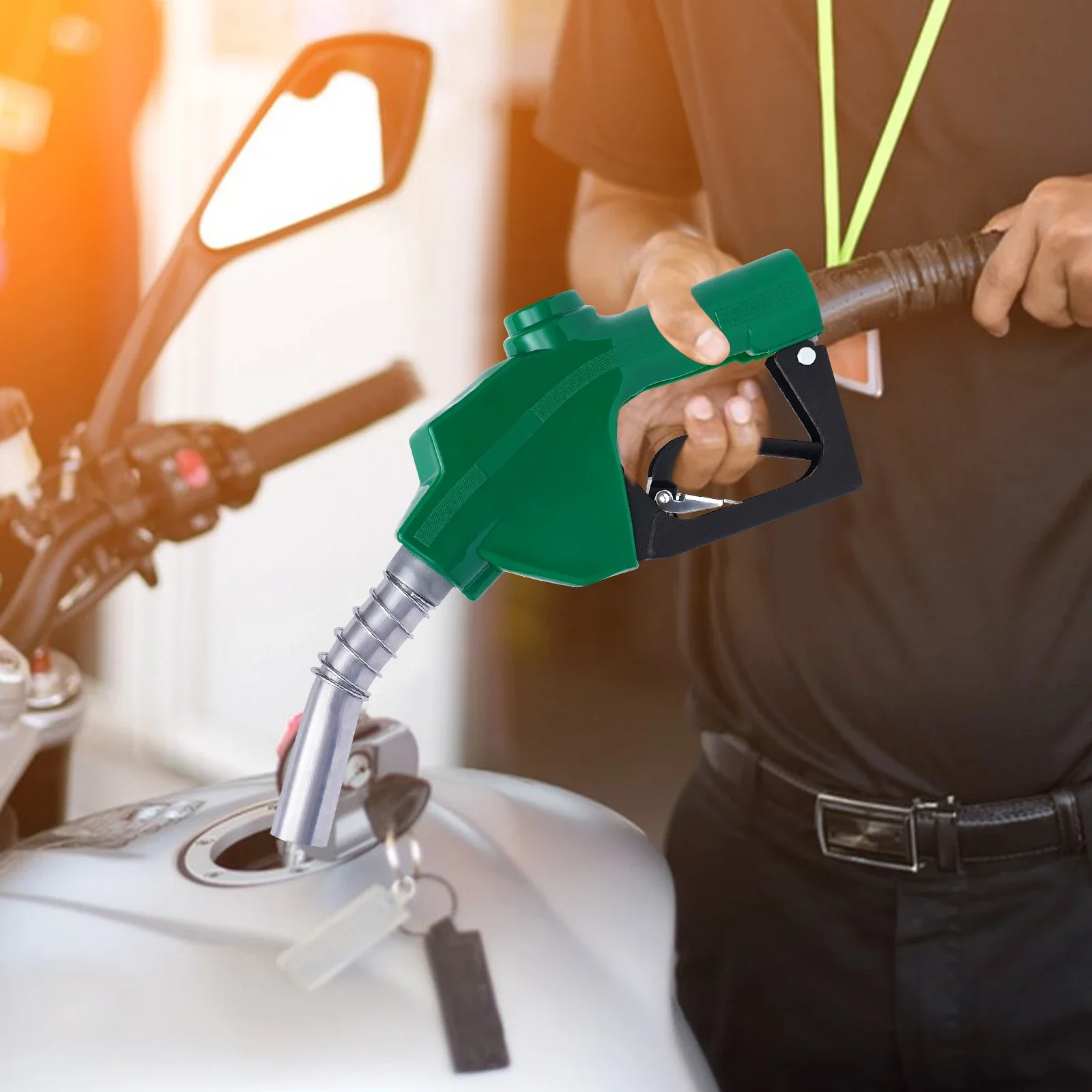 

120 л/мин, 31,7 галлонов, автоматическая топливная форсунка, 1 дюйм, резьбовой пистолет, 3-ступенчатая регулируемая насадка для дизеля/биозеля, грузовик/доставка, самосаливание с высоким расходом