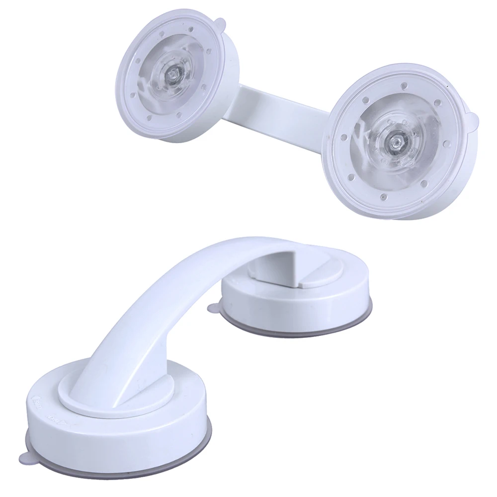 Anti-slip Handrail With Suction Cup No Drilling Shower Handle Offers Safe Grip for Safety Grab in Bathroom Bathtub Glass Door