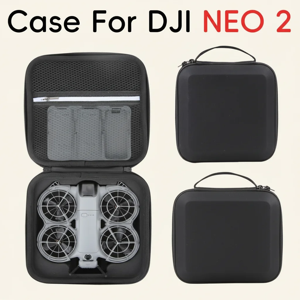 

Чехол для переноски DJI Neo 2, жесткий чехол, противоударный чемодан, коробка для хранения дрона, сумка, аксессуары для дронов, дорожная портативная сумка