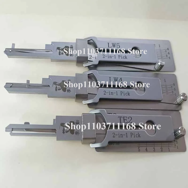 

for Australian Lock C4/Lockwood Keyway LW4 LW5 TE2 Lishi 2-in-1Lock Picking Decoder Ganzua Lishi Kit for Gainsborough TESA Locks