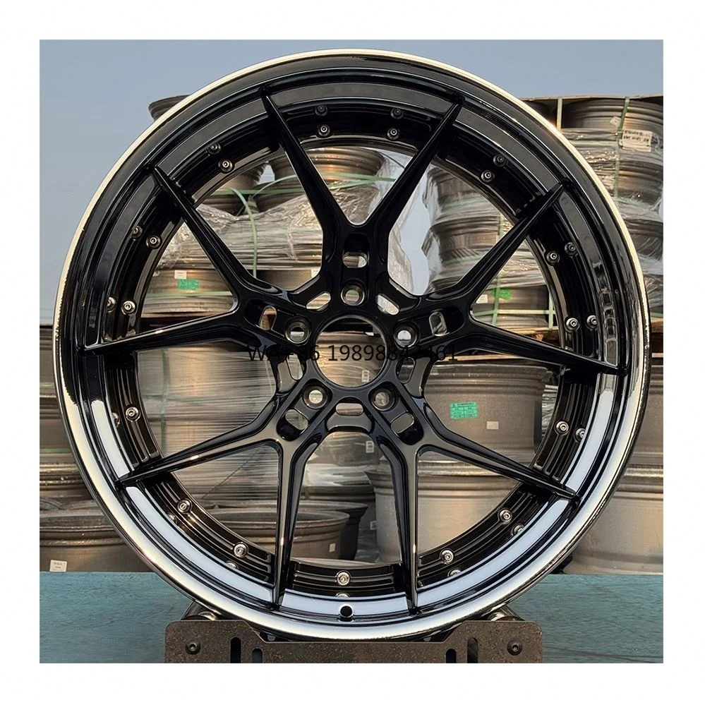 

for Custom 5x114.3 Chrome 6061-T6 Alloy Racing Car Wheel 2-Piece 19 20 21 22 24 Inch Forged Wheel Rim 35mm New Compatible