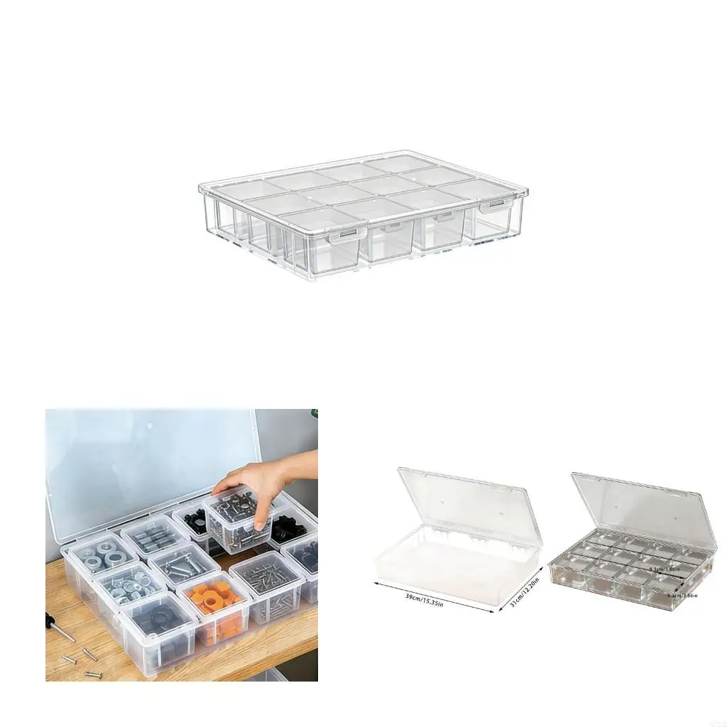 

Q22B Large Plastic Tool Organizers Box With Multiple Compartments For Easy Storage And Quick Access To Small Parts