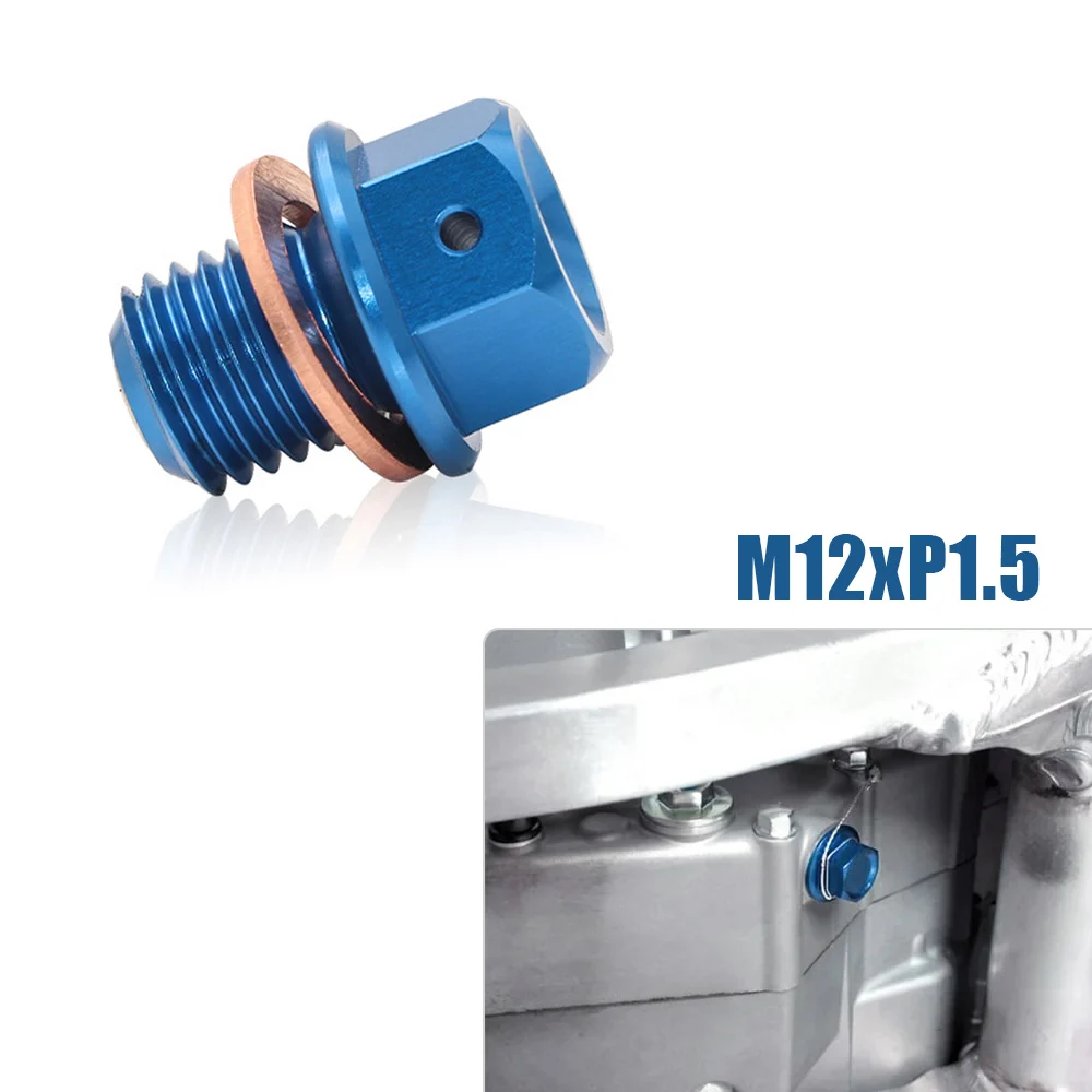 

1pc Motorcycle Magnetic Engine Oil Drain Plug M12xP1.5 Sump Drain Nut Screw Bolt Motorbike Accessories for Honda Kawasaki Yamaha