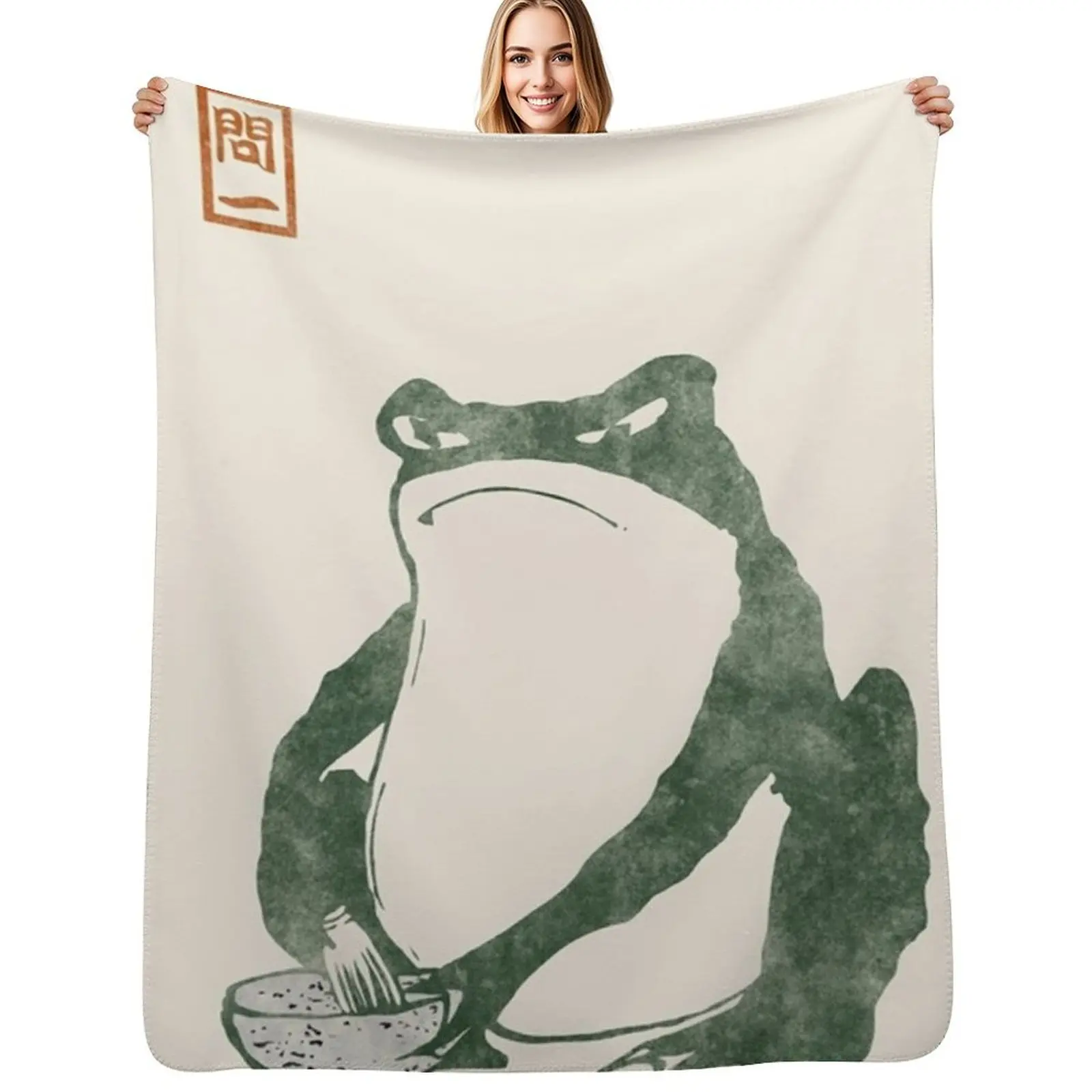 

Japanese Frog Matsumoto Hoji Toad Throw Blanket Decorative Sofas warm winter Sofas Stuffeds Blankets