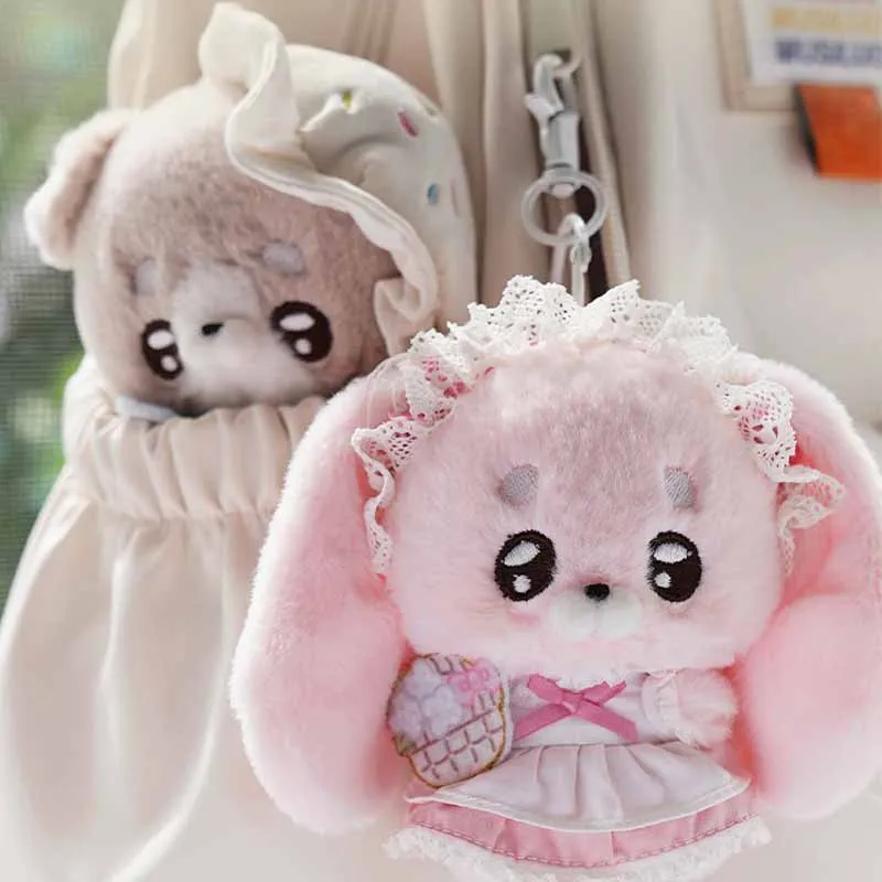 Cute Cartoon Anime Peripheral Doll Simulation Rabbit Dog Doll Pendant Creative Backpack Pendant Decoration Girl Birthday Gift