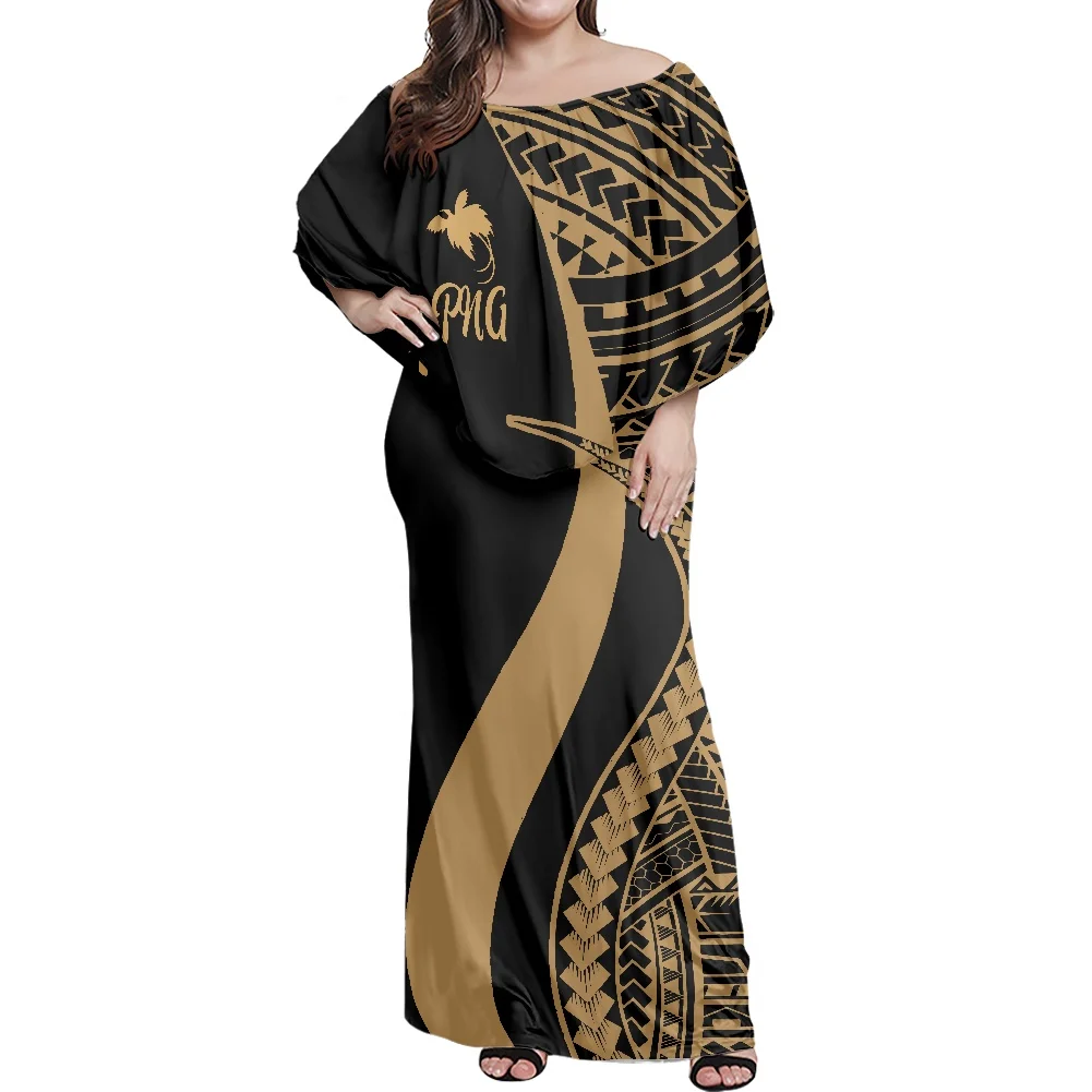 

Elegant High Quality Women Dress Newest Design Tight Banquet Dress 2022 New Papua New Guinea Design Female Ruffle Long Dress