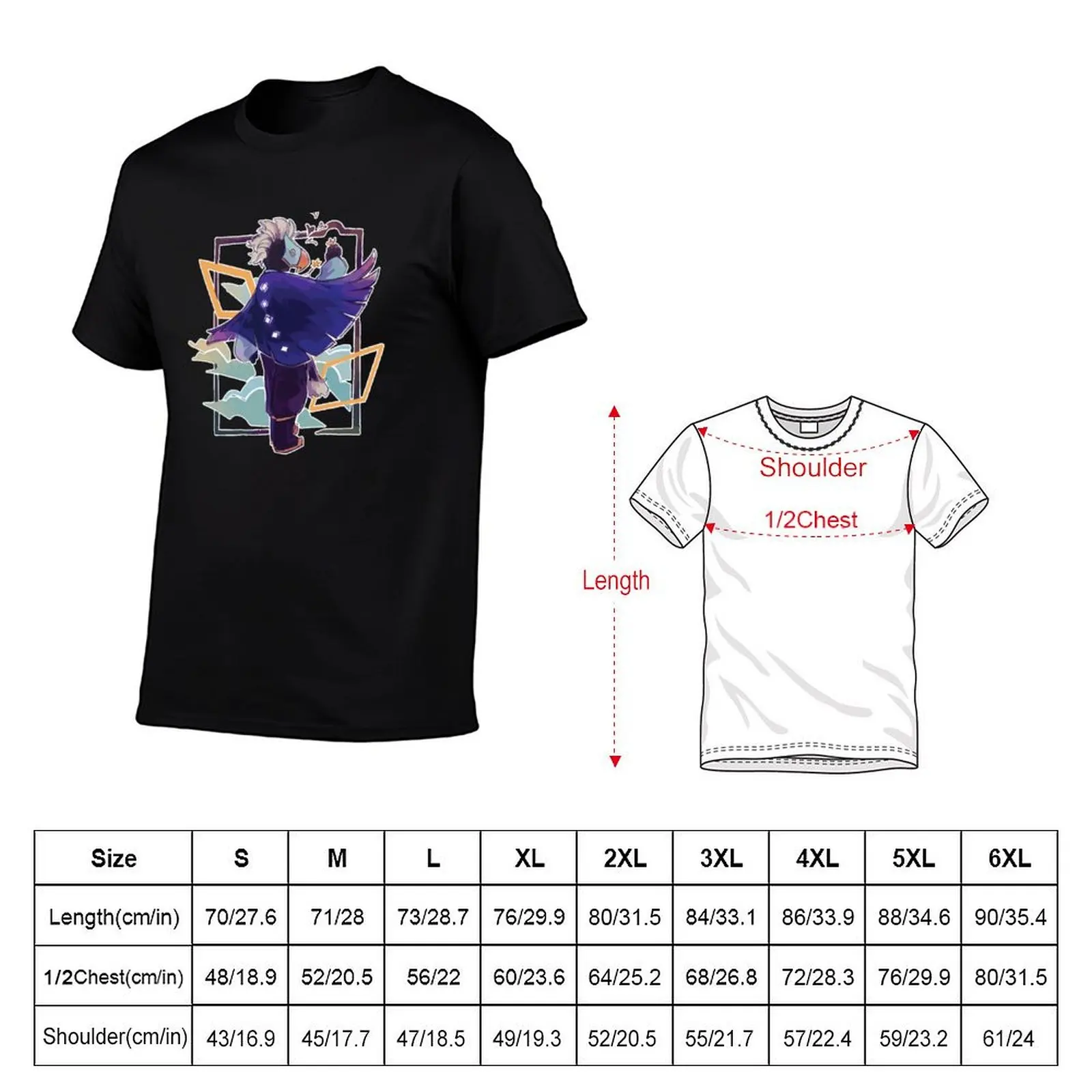 Sky Cotl Fan Art. T-Shirt anime clothes summer top tshirts for men