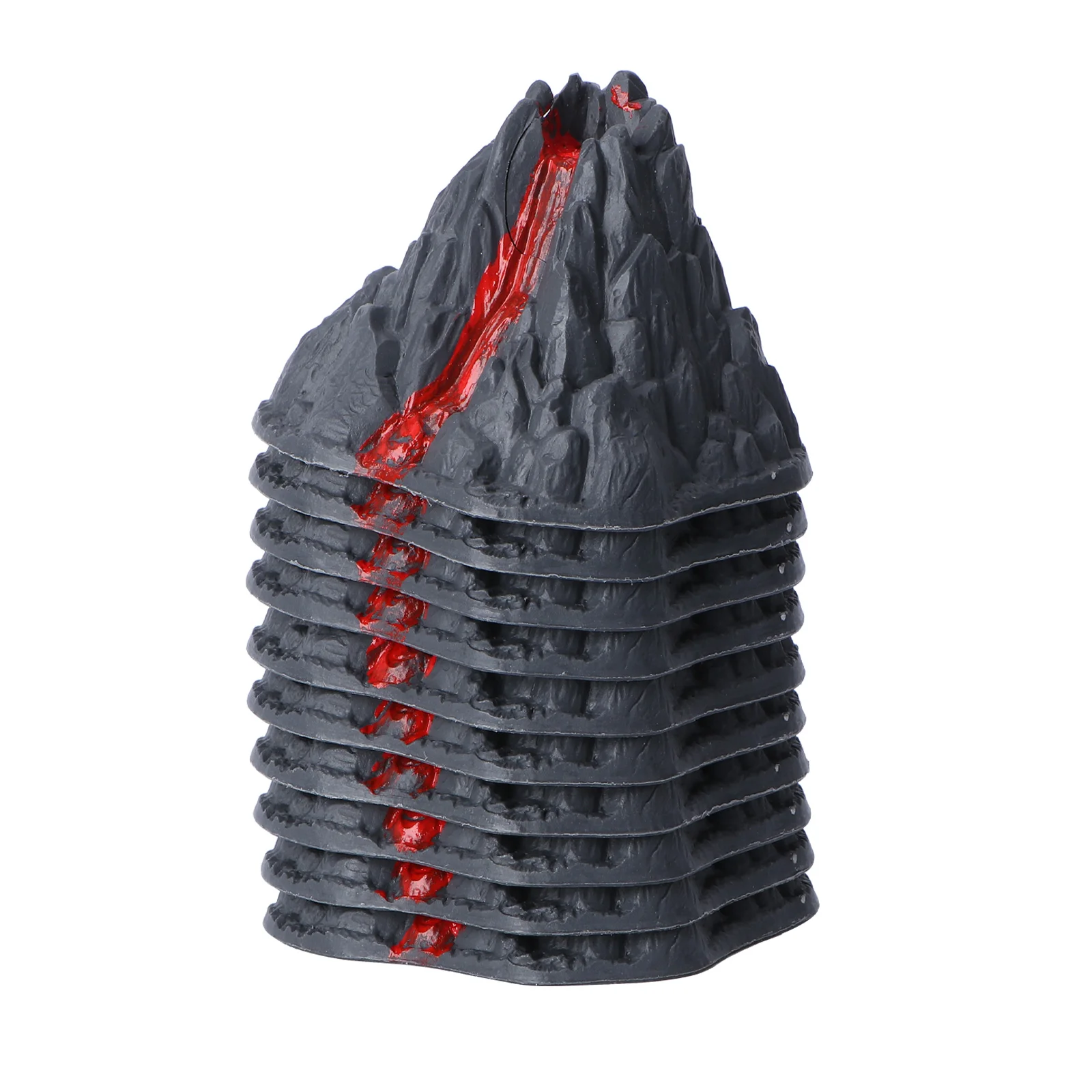 10 Pcs Volcano Model Decoration Toy Decorations Desk Volcanic Ornament Home Plastic Simulation