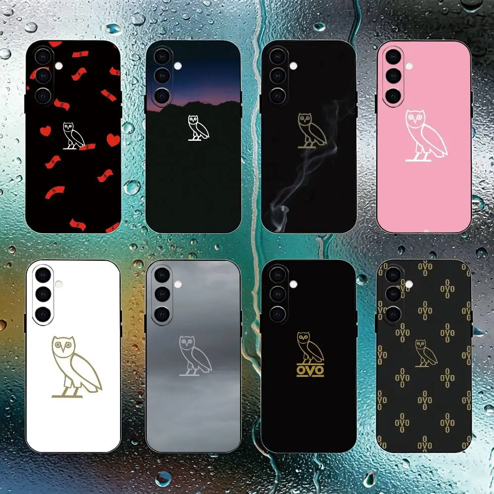 D-Drake OvO OWL Phone Case For Samsung Galaxy A73,A72,A71,A70,A53,A52,A51,Soft Silicone Black Cover