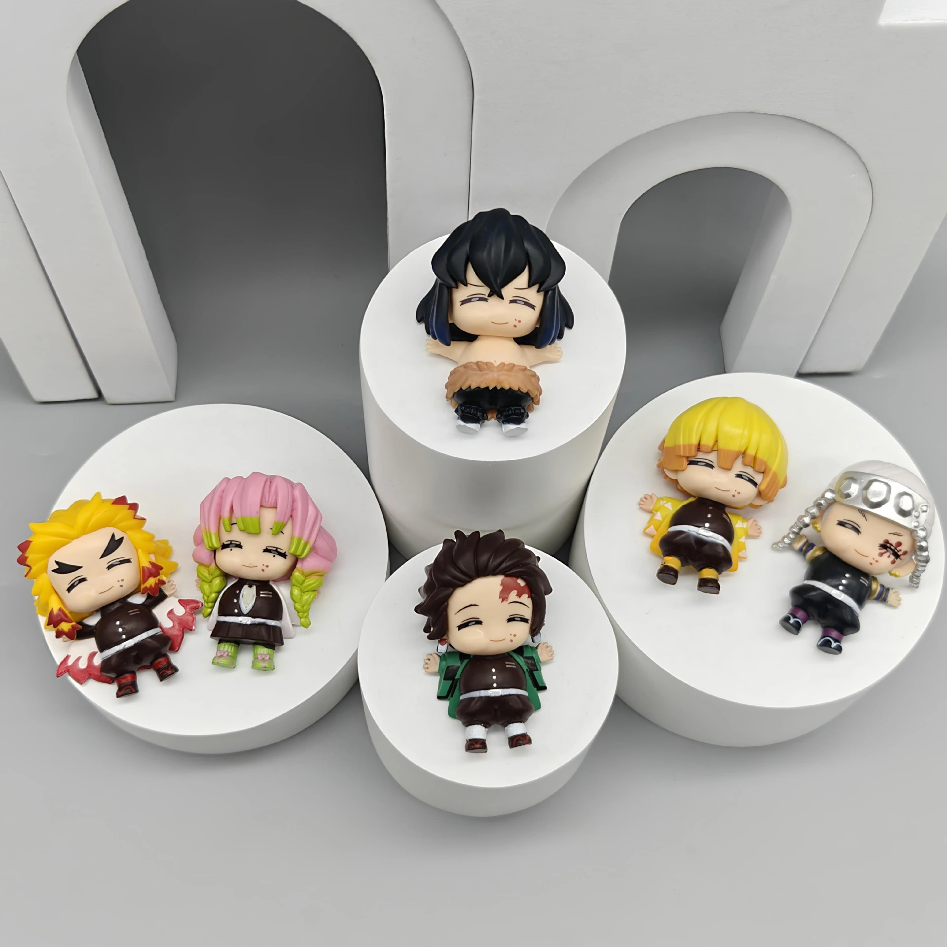 

Super Cute Demon Slayer Full Belly Series Figures Tanjirou Flame Pillar Rengoku Kawaii Anime Dolls Desk Decor Gift Collectible