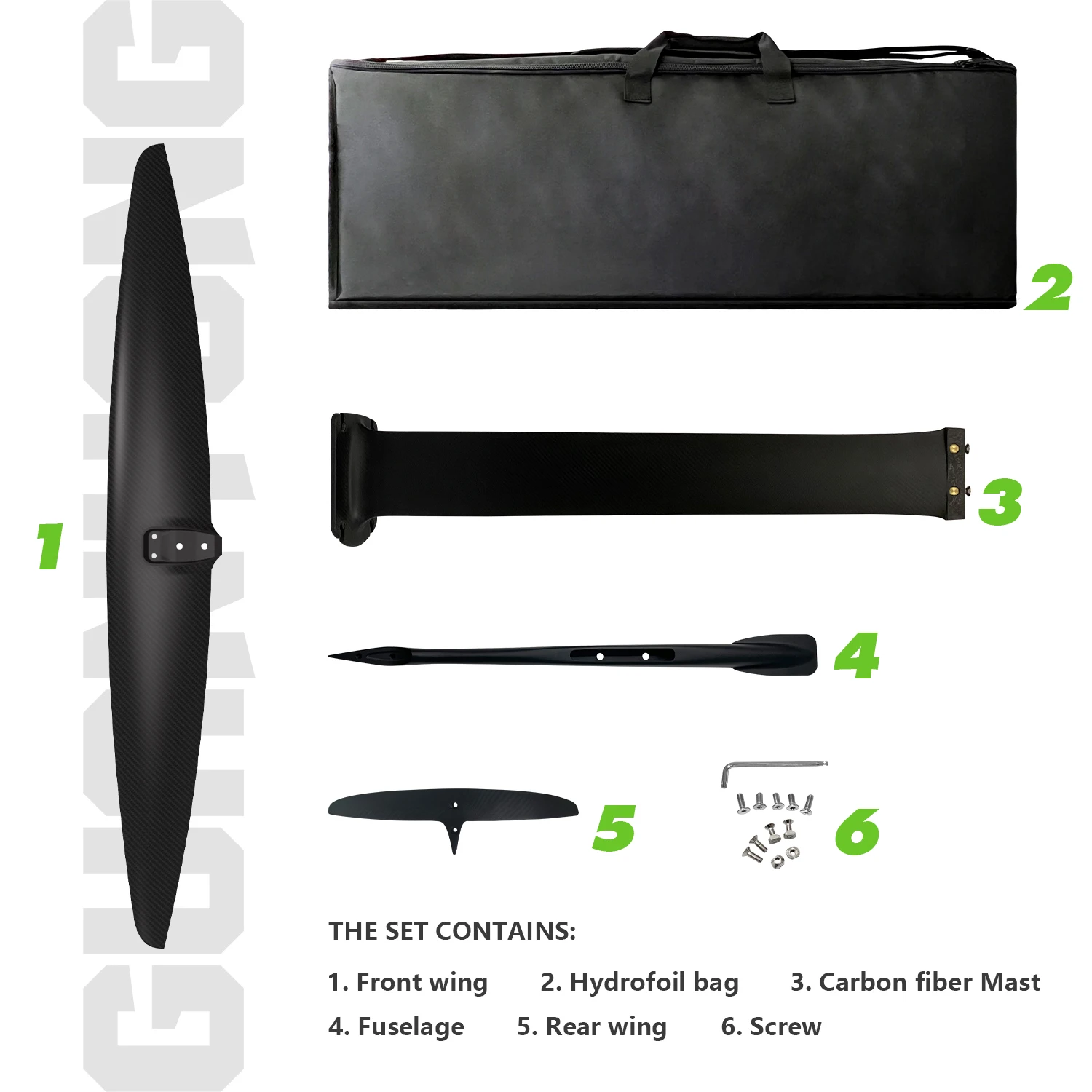 مصنع صنع 1300V2 ألياف الكربون Hydrofoil 1632sqcm لركوب الأمواج SUP/العرضة وركوب الأمواج والرياح والرياضات المائية #5