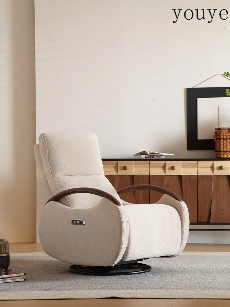 

Italian light luxury single sofa chair retro living room rotating designer single chair fabric leisure chair