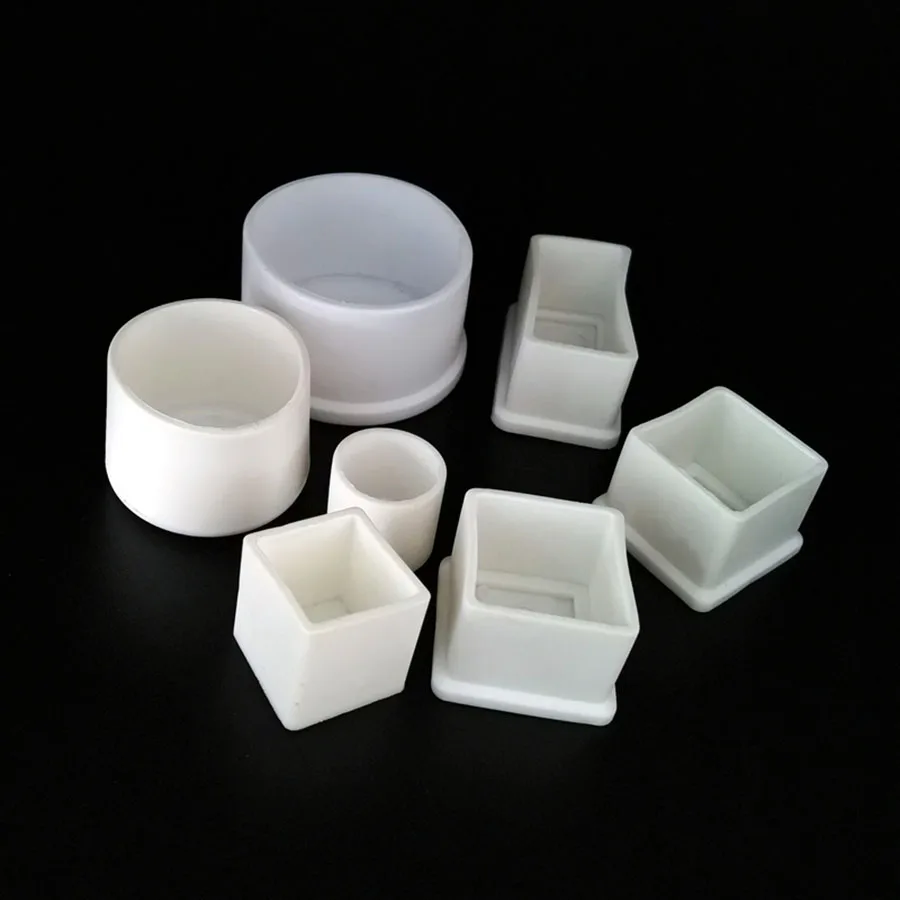 White Round Square Rectangular Chair Leg Caps Furniture Foot Table End Covers Pipe Plug Floor Protector Non-slip Bottom Feet Pad