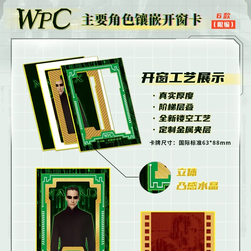 Movie The Matrix Series Cards Booster Box Trinity Neo Character Exquisite Peripheral Rare Game Playing Card Kids Birthday Gifts