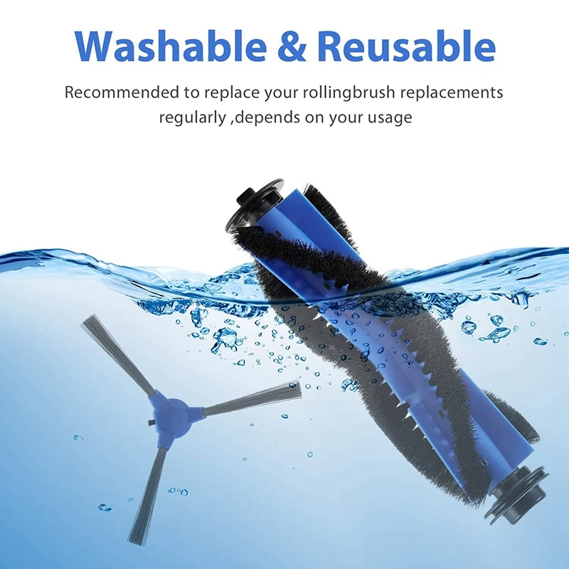 Spazzola a rullo con parti di ricambio blu per Eufy Robovac 11S, Robovac 15T, Robovac 30, Robovac 30C