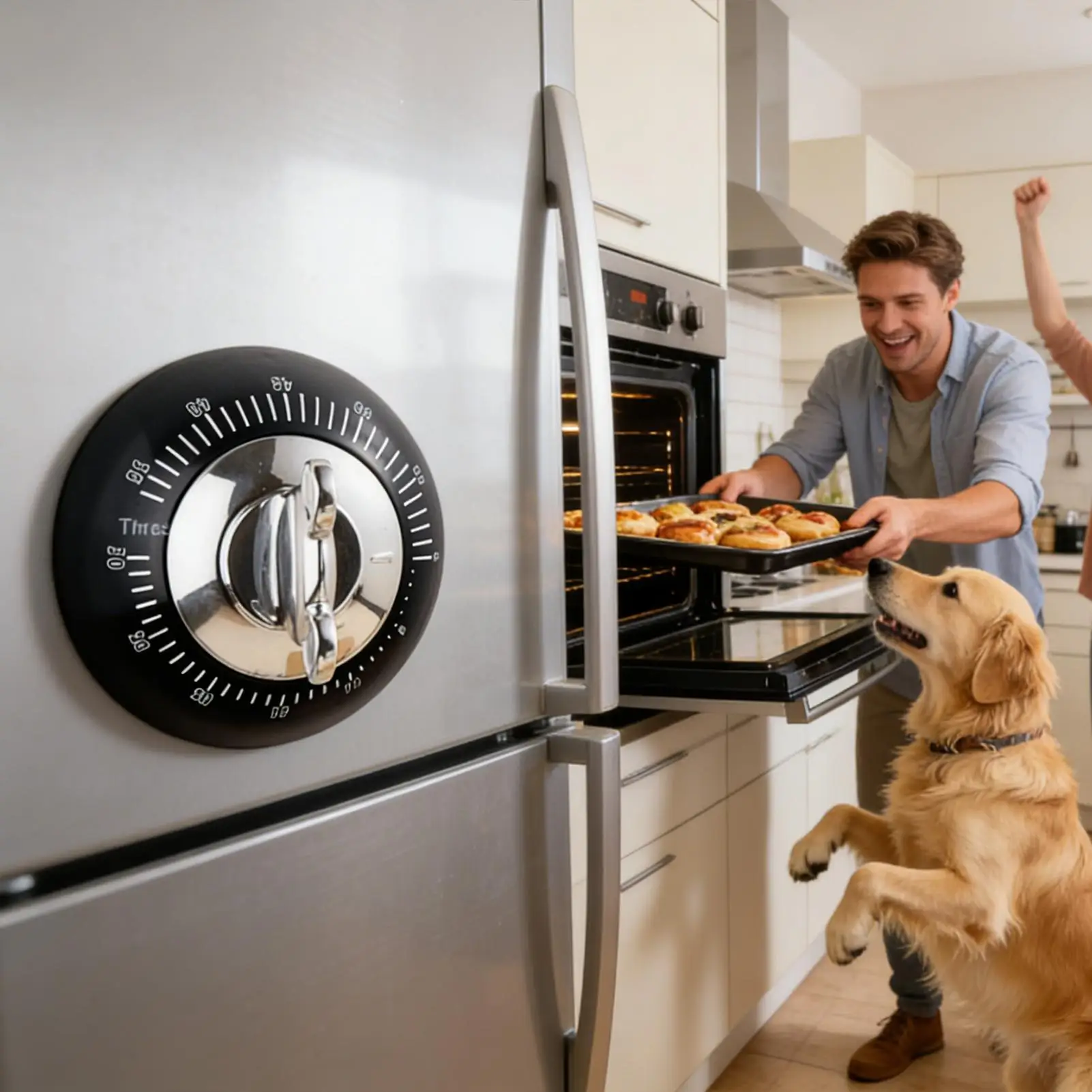 Cartoon Kitchen Timer Magnetic Manual Cooking Reading Countdown Clock Digital Cooking Reminder for Home Study School Desk