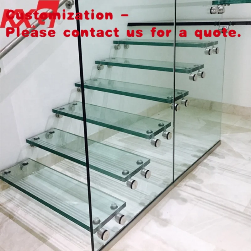 custom.Customized Size Ultra Triple Laminated Glass Floor Safety Toughened Anti Slip Staircase Vidro Temperado 30 mm