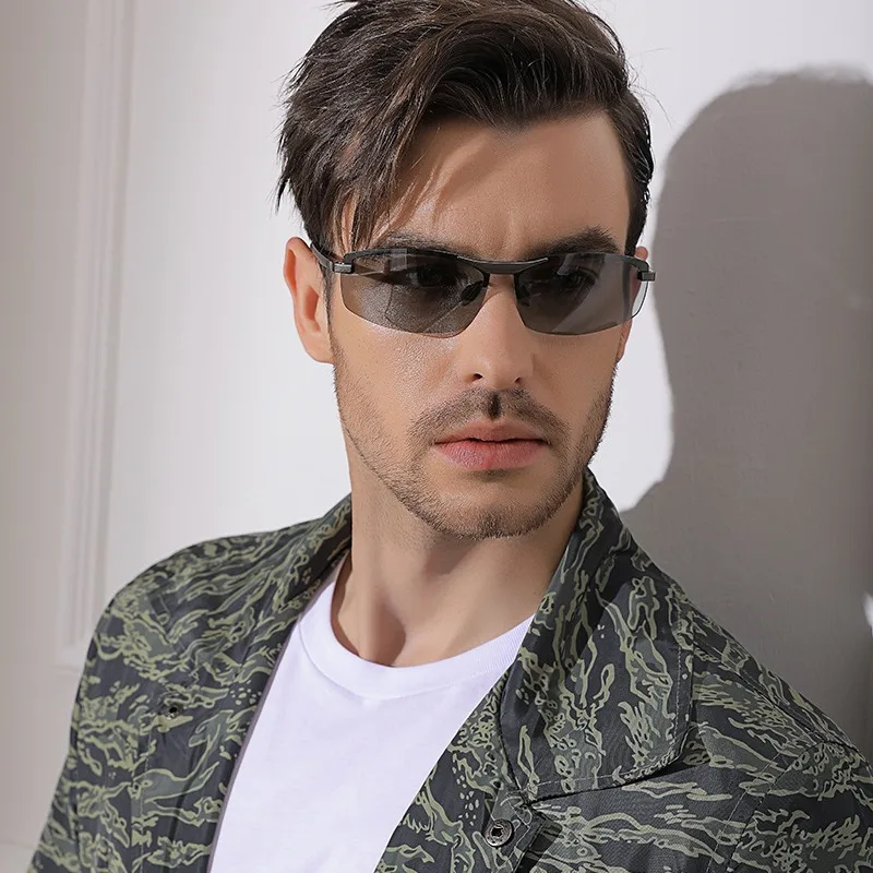 

New personalized and simple polarized color changing sunglasses for men, driving and traveling, UV resistant sunglasses