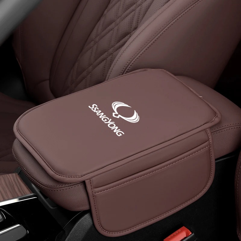 مركز وحدة التحكم الذراع الراحة حامي الجلود مسند ذراع السيارة صندوق وسادة تخزين جيب ل سانج يونج موسو Korando ريكستون توريس كيرون Act