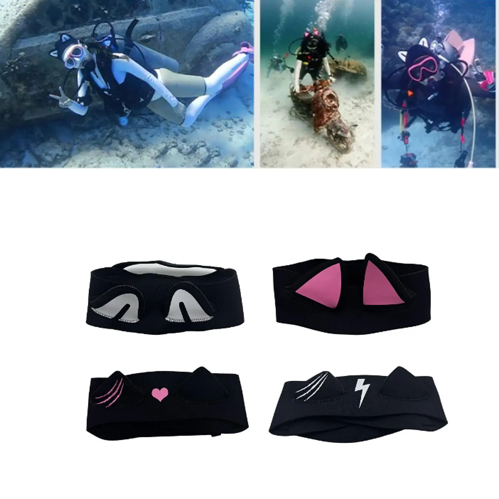 

Повязка на голову для плавания, универсальное милое ухо для купания