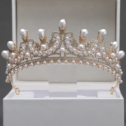 Itacazzo Bridal Headwear Gold-colour Elegant Style Attractive Ladies' Crown For Wedding