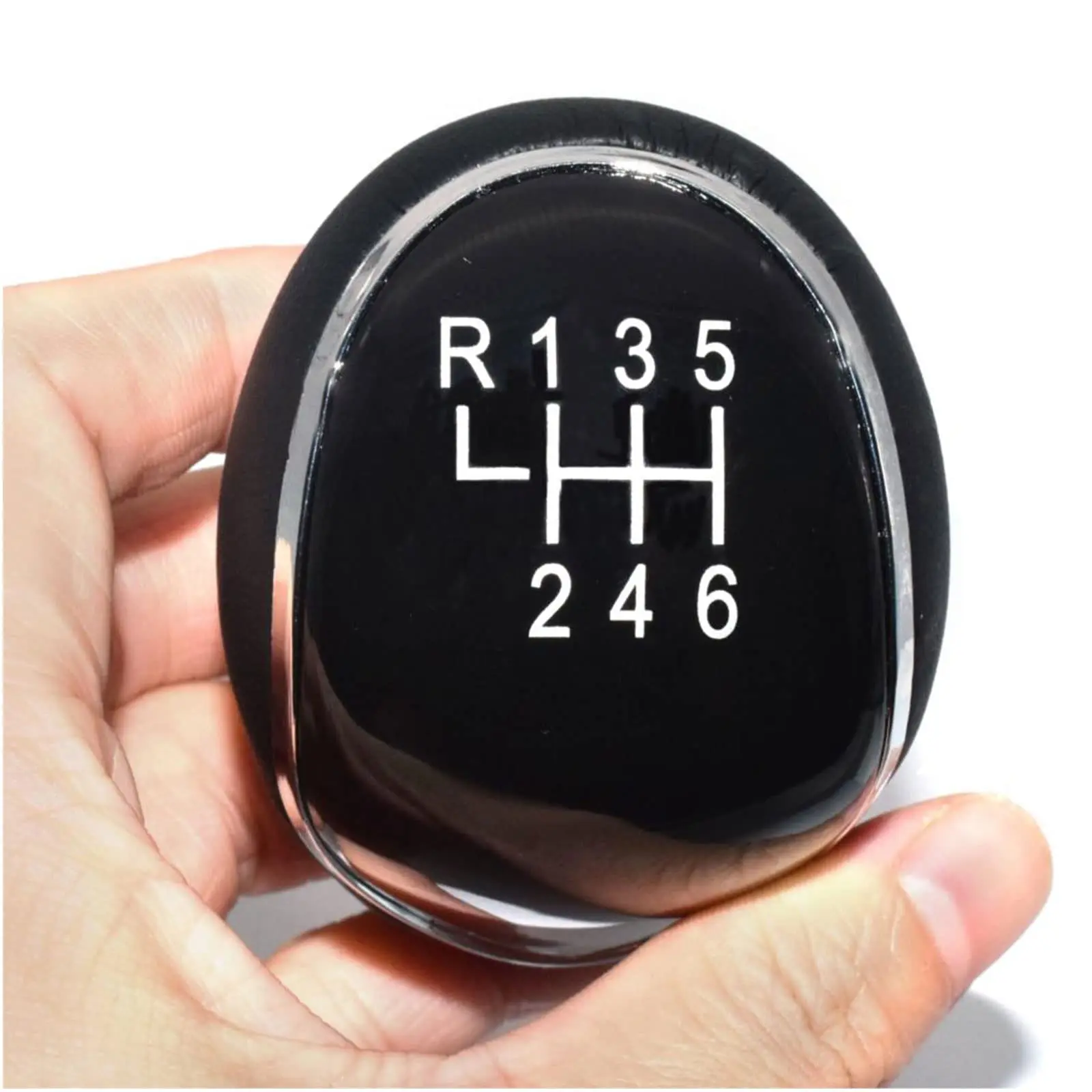 6 Speed Gear Shift Knob For Ford Mondeo Mk4 S-Max C-Max Focus Mk2 Kuga Leather Shifter Lever Arm Headball Car Accessories