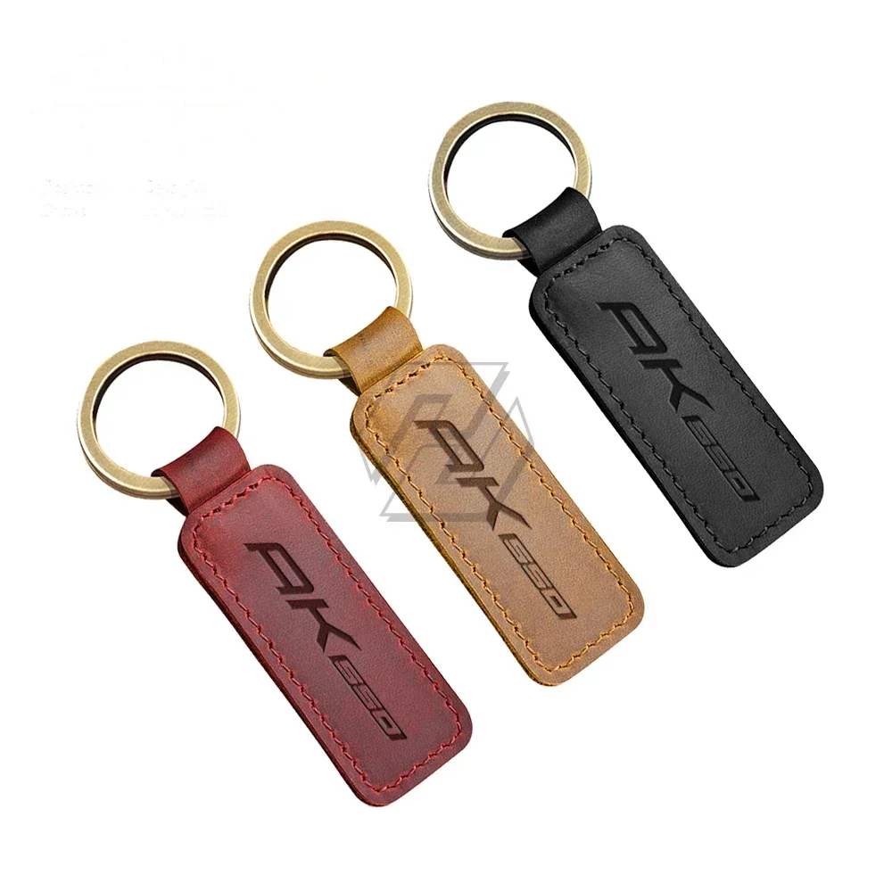 

For KYMCO AK550 AK 550 Motorcycle Cowhide Keychain Key Ring