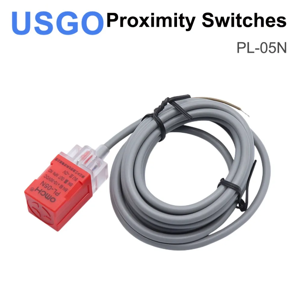 

USGO OMCH Proximity Sensor Switch Inductive PL-05N 5mm NPN Out DC10-30V Normal Open NEW for Laser Cutting Machine