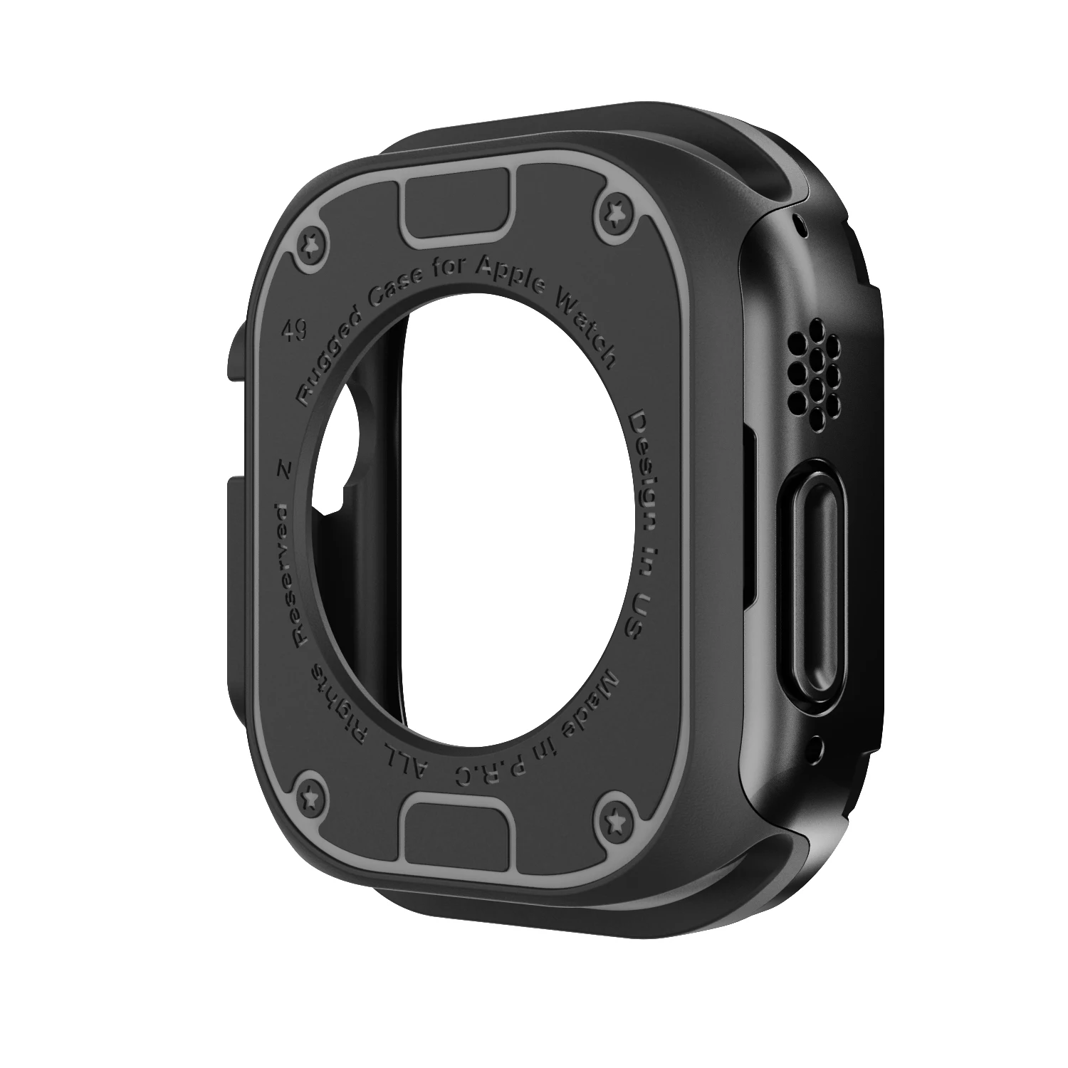 PC+TPU Rugged Case for Apple Watch Ultra 4 3 2 49mm 42/46mm 44/45mm 40/41mm 2in1 Protector Cover for Iwatch Series 11 10 9 8 7 6