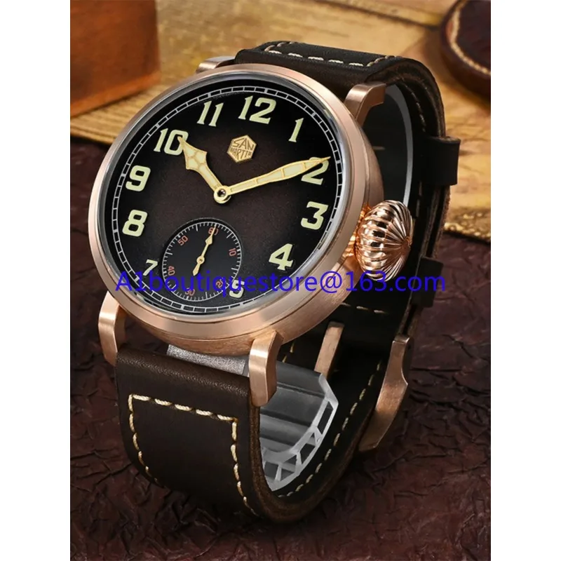 Military Soul Customized Watch Big Pilot Watch Genuine Leather Mechanical  Waterproof SN0095