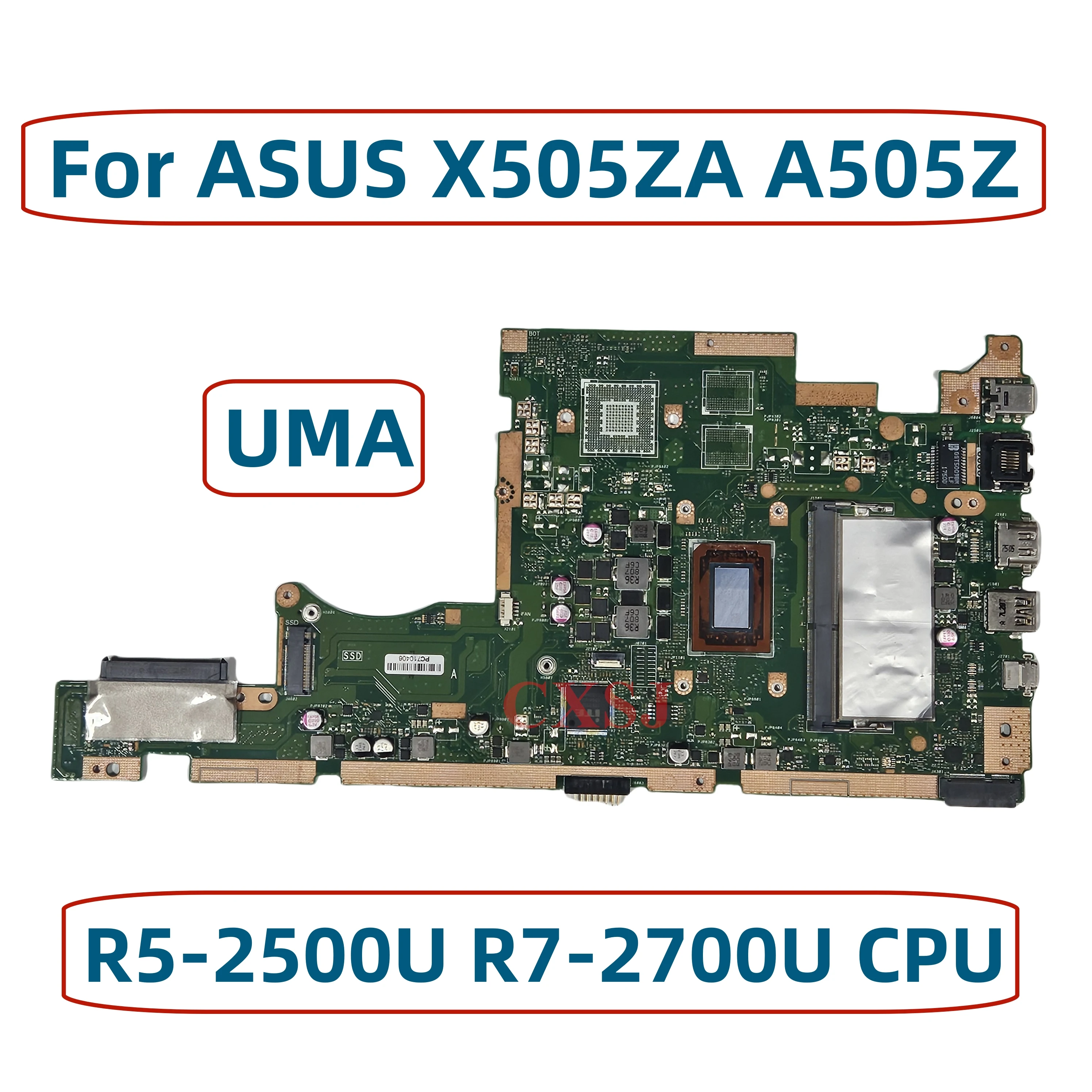 

Материнская плата X505ZA для ASUS RX505Z A580Z A505Z X505Z, материнская плата для ноутбука с процессором R3-2200U R5-2500U R7-2700U, 4 ГБ ОЗУ, 100% работа