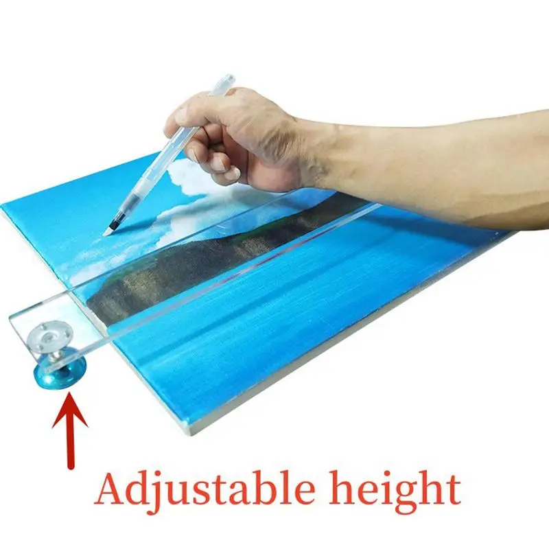 Hand Rest For Painting Leaning Artist Hand Rest Painting Bridges Transparent Acrylic Arm Stand Height Adjustable For Painter