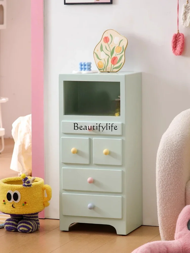 Yj7 Small Apartment Living Room Storage Cabinet Cream Style…