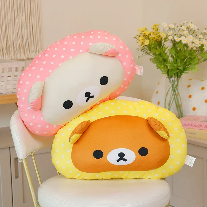 Zachte Rilakkuma Knuffel Slaapbank Kussen Sierkussen Cartoon Knuffelige Knuffels Kinderkamer Decor Gift Peluche Meisje