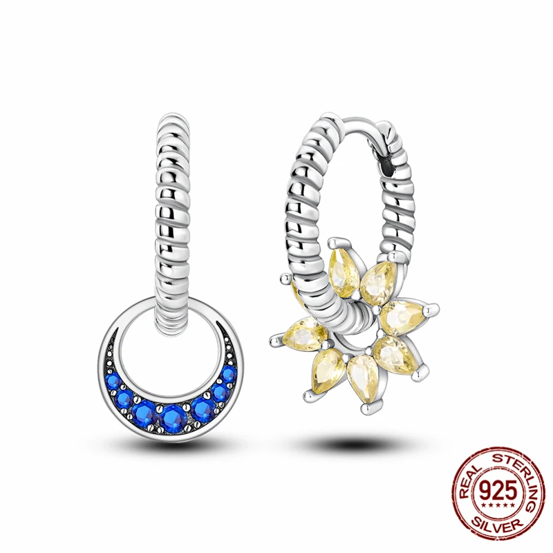 

NEW Original Design 925 Sterling Silver Fashion Gemstone Star Earrings Jewelry Women's Fashion Party Birthday Gift