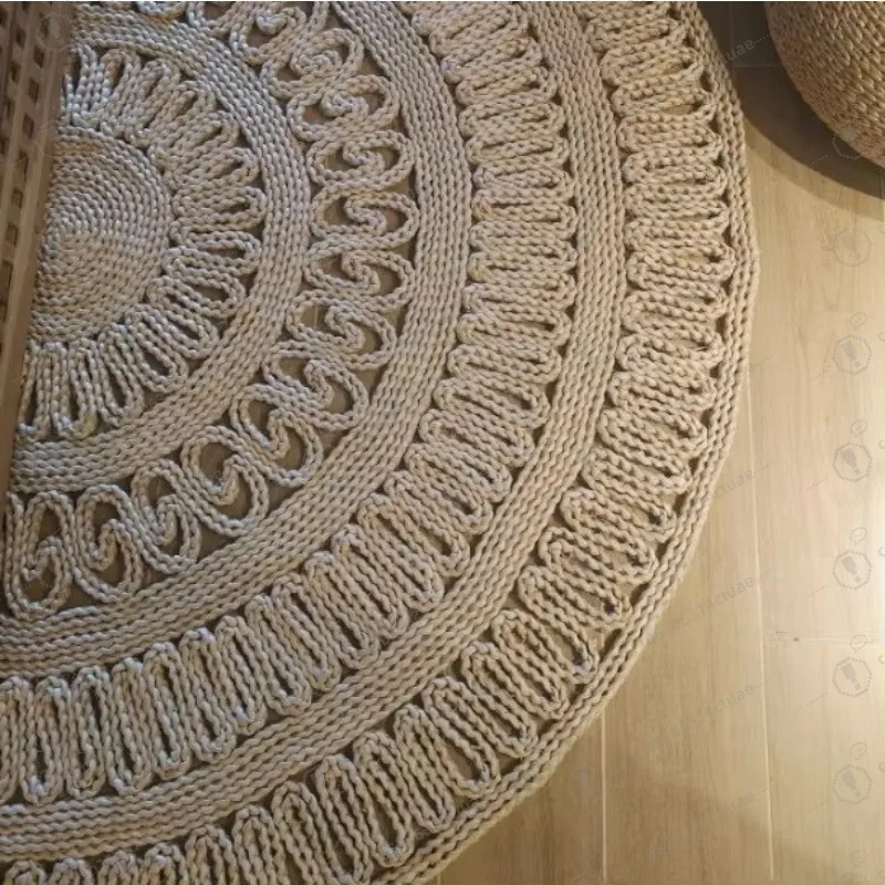 

90cm carpet woven straw rattan bedroom floor mat