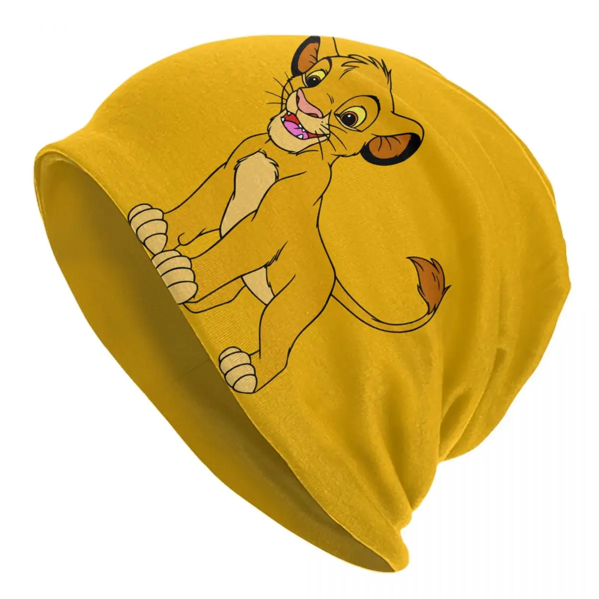 

Custom Simba Nala The Lion King Beanie Cap Unisex Winter Warm Bonnet Femme Knitted Hats Cool Outdoor Pumbaa Skullies Beanies Hat