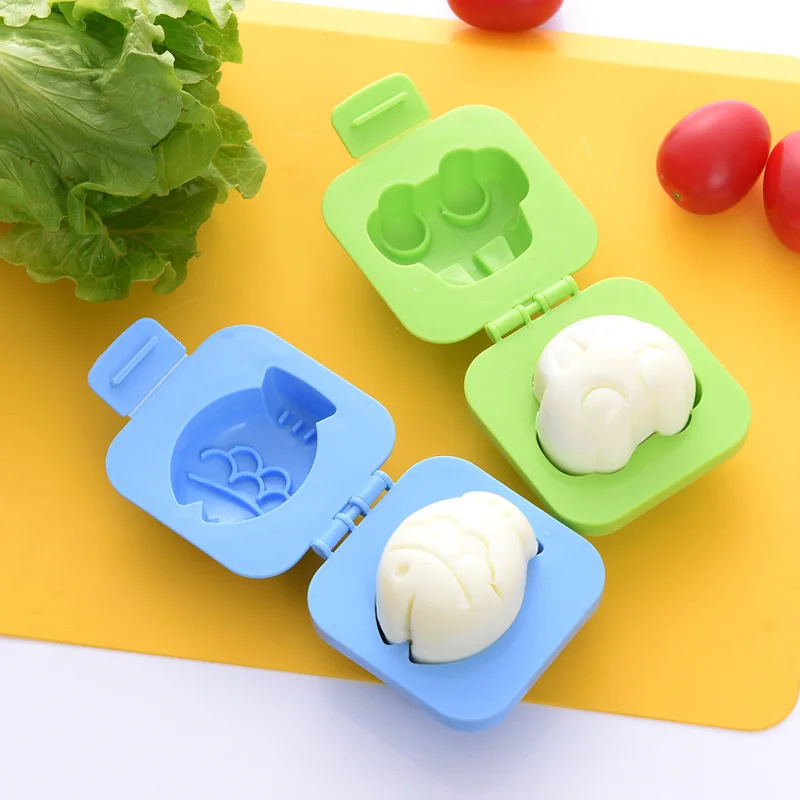 Cartoon Cute Boiled Egg Mold, Carrinho de peixe, Heart Egg Sushi Rice Mold, Decorado Fondant Cake, Ferramenta Suplementar de Almoço Infantil
