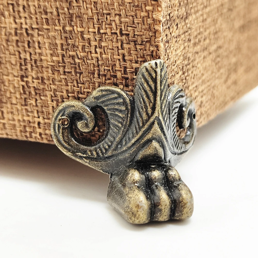 

Кронштейн, мебельная фурнитура, креативная антикварная угловая защитная коробка, деревянный корпус, декоративные ножки, угол ножки, 4 шт., украшение для дома