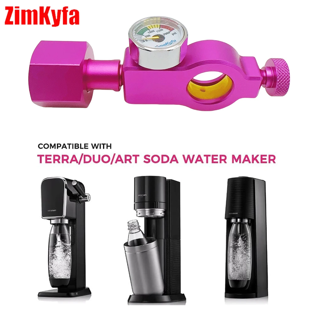 CO2-Nachfülladapter-Füllstation für SodaStream Quick Connect Pink Cylinder Canister Tank