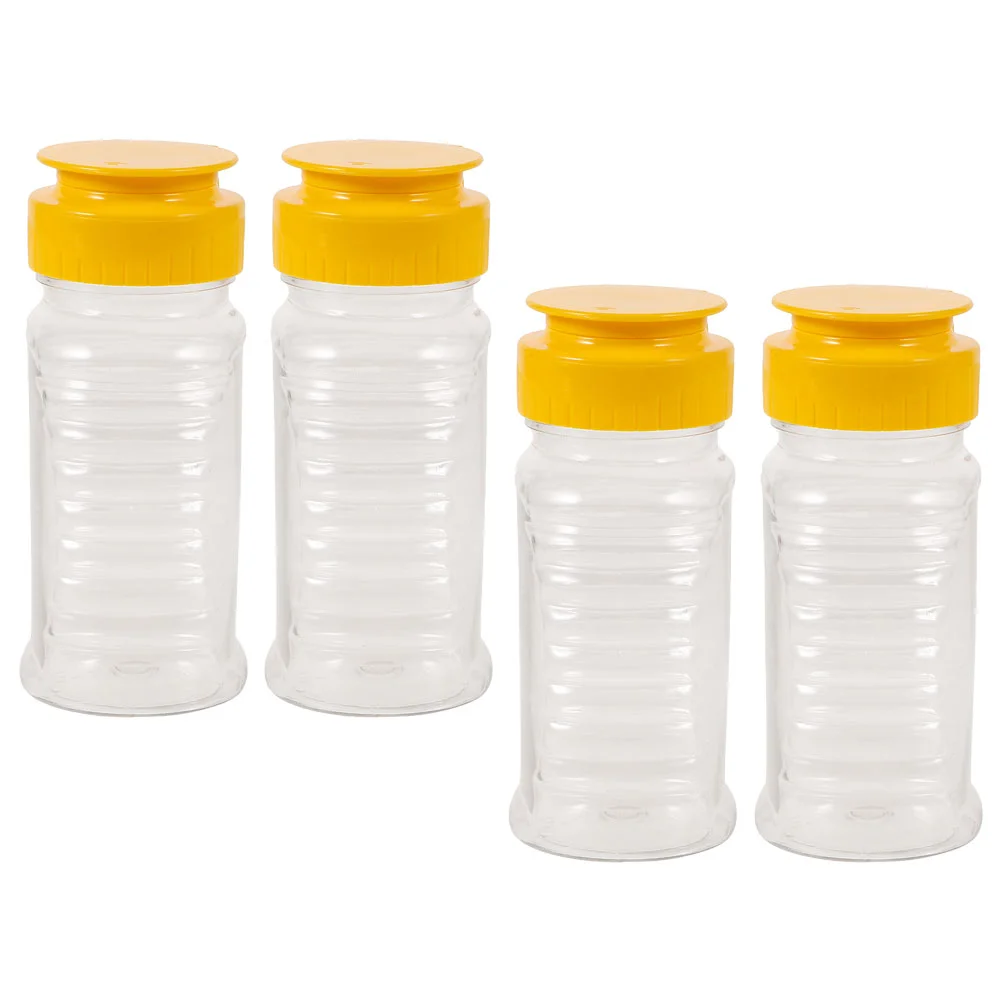 

4 Pcs Honey Squeeze Container Plastic Jars Dispenser Glass Travel