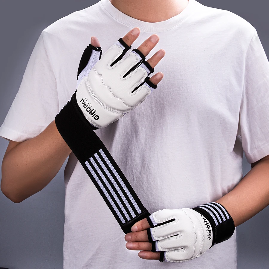 Taekwondo Gloves Adults Children Hand Protector Palm Support Fight MMA Finger Guard Kick Boxing Cycling Gloves for Gym Fitness