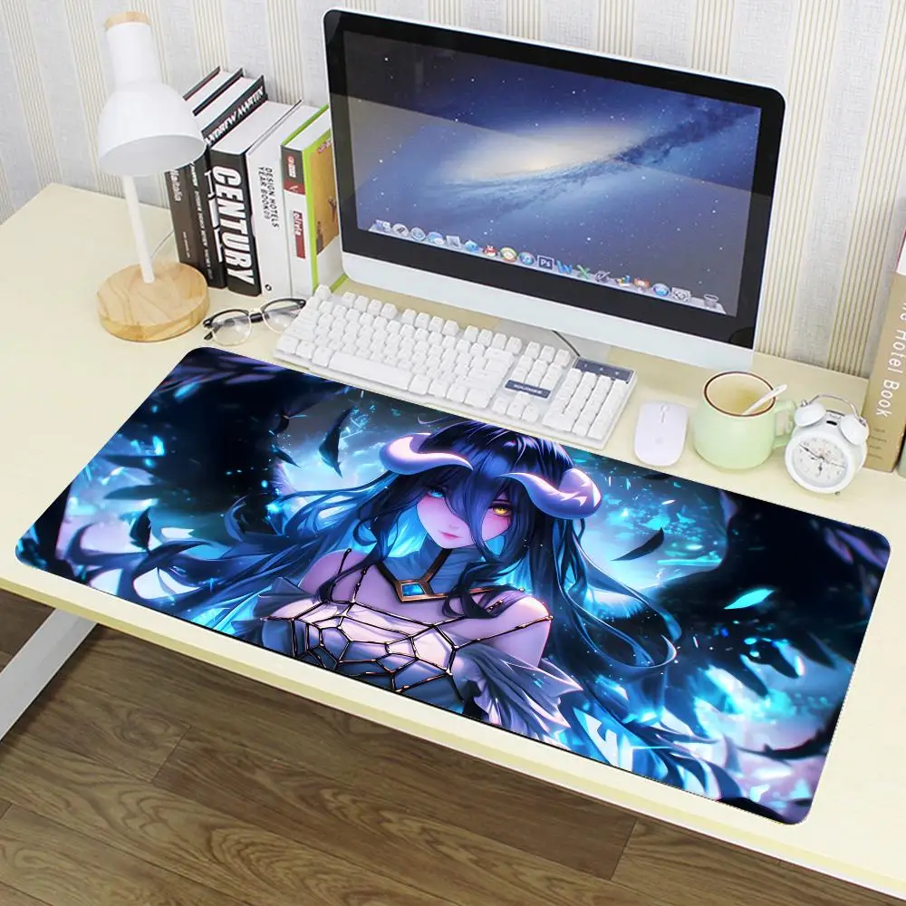 Anime Overlord Albedo Desktop Mouse Gamer Office Desk Pads Pad PC Table Gaming Accessories Laptop XXL Mat Large Rug Big